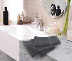 Utopia Towels 6 Pack Premium Hand Towels, 16x28 In, 600 GSM Cotton, Grey