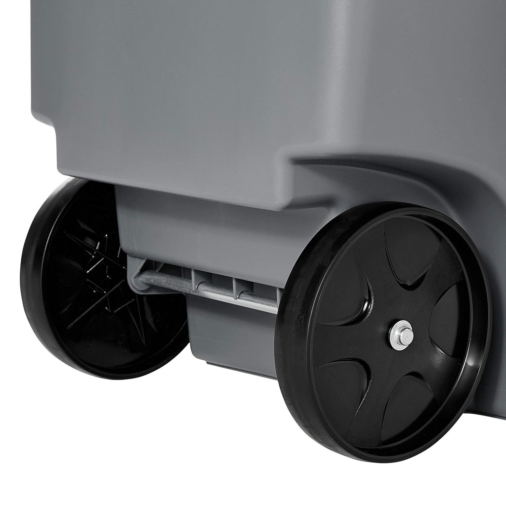 Rubbermaid Commercial Products Brute Rollout Trash/Garbage Can/Bin with Wheels, 32 GAL, Gray, for Restaurants/Hospitals/Offices/Back of House/Warehouses/Home