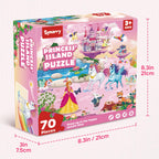 SYNARRY Unicorn Princess Mermaid Fairy Floor Puzzles for Kids Ages 3-5
