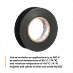 3M Temflex Multi-Purpose Vinyl Electrical Tape 165, Black, 3/4 in x 60 ft (19 mm x 18 m), 10 Roll Pack