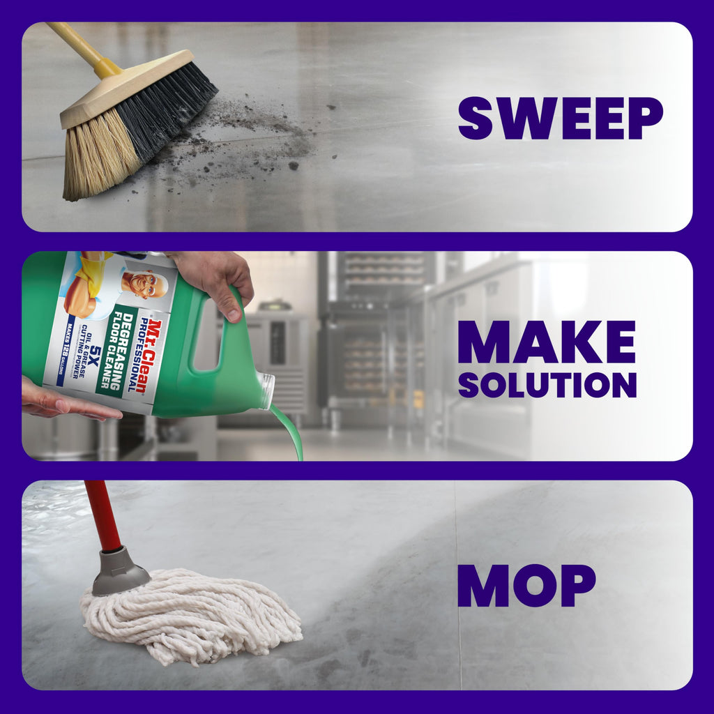 Mr. Clean PRO Degreasing Floor Cleaner for Commercial Grease (1 gal, 3 pk)