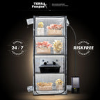 Mushroom Grow Tent with 6500K LED Light & Timer, 4-Tier Shelves