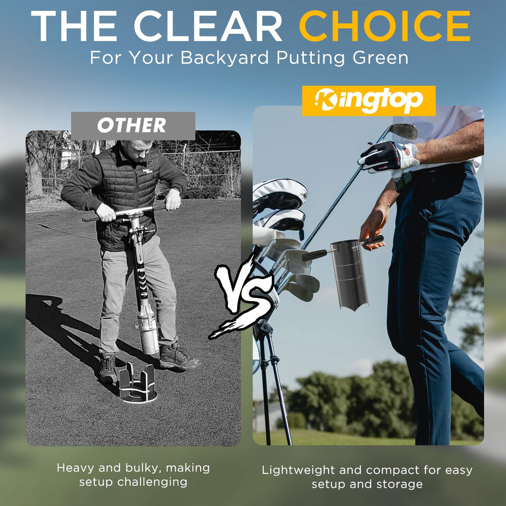 KINGTOP Golf Hole Cutter for Putting Greens, 4 and 6 in Cutting Depths
