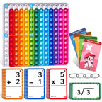 JoyCat Flash Cards for Kids Ages 4-8, Math Flash Cards & Chart, Math Learning Tools Game for Addition Subtraction Division Multiplication, Fit for Kindergarten 1st 2nd 3rd 4th 5th 6th Grade