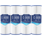 Grefilt C3030 Pool Filter Cartridges, Compatible with Hayward SwimClear C3030, C3020, C3025, Replace Hayward CX580XRE, Pleatco PA81, Unicel C-7483, 325 sq.ft, 4-Pack