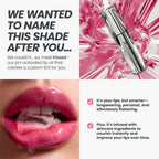 Wonderskin Lip Oil Rehab Serum - Color Changing Lip Oil from Clear to Pink - PH-activated, Non-sticky & Hydrating Tinted Serum for Dry Lips (Kissed)