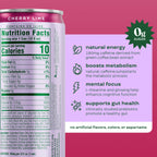 Bloom Nutrition Zero Sugar Energy Drink, Cherry Lime, 12oz 12pk
