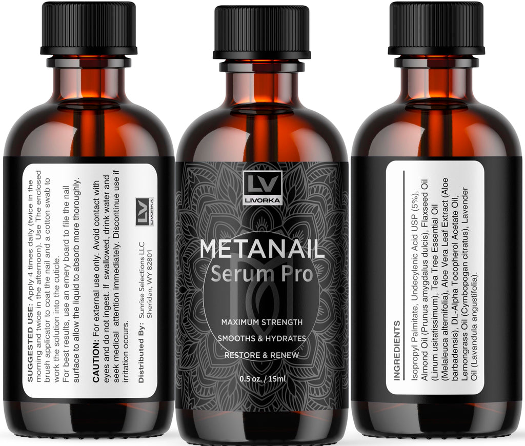 LIVORKA (3 Pack) Metanail Toenail Liquid, Metanail, Metanail Bottle, Metanail Drops for Nails, Metanail Nail 3 Bottles