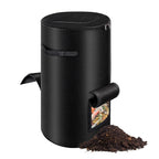 Compost Bins Outdoor with Observation Windows, 34 Gallon Reusable Home Compost Bucket for Outside Garden, Backyard, Heavy Duty Nonwoven Fabric Yard Waste Bag (1 Pack, Black)