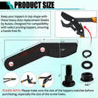 Aussio (2-Pack) Alloy Steel Lopper Replacement Blades with Screws