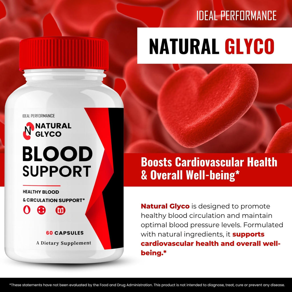 Natural Glyco Blood Support, Advanced Blood Formula Capsules, Natural Glyco Supplement Pills - Maximum Strength, for Healthy Circulation & Stable Level, NaturalGlyco Reviews (3 Pack)