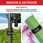 Reusable Cinch Straps 2" x 30" - 6 Pack, Multipurpose Strong Gripping, Quality Hook and Loop Securing Straps (Black)