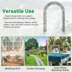 VINGLI Garden Arbor, Arch for Wedding Ceremony Party, Christmas Garden Decor Steel Garden Trellis for Plant Climbing, Pergola for Garden, Backyard, Lawn (Black-59x84)