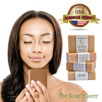 4 Goat Milk Soap Bars with Honey - Handmade in USA. All Natural Soap, Unscented, Fragrance Free, Fresh Goats Milk. Wonderful for Sensitive Skin and Babies. SLS, Paraben, GMO-Free