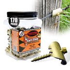 Cat’s Claw Fasteners 1.5 inch for Hardwoods | 170 Count Replaces The Common Fencing Staple | Installs Fast with a Power Drill | 4 Times Stronger Than a Staple