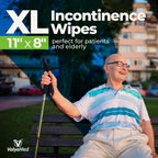 ValyaMed Body Wipes for Adults, XL for full Body, Adult and Elderly, Alcohol-Free Incontinence, Paraben Free, Fragrance-Free, Vitamin E, Provitamin B5-11'' x 8'' (96 Count - Single Pack)