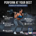 Vega Protein + Recovery, Vanilla – 30g Vegan Protein, Dairy & Gluten Free, Probiotics, NSF Certified, 28.8 oz (20 Servings)