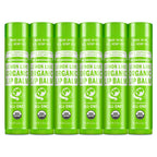 Dr. Bronner’s Organic Lip Balm 6-Pack (.15oz) Natural, Moisturizinging, Petroleum-Free Lip Balm with Beeswax & Avocado Oil for Dry Lips, Men & Women - Lemon Lime