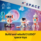 LEGO Creator 3 in 1 Space Robot Toy - Building Toy Kit for Kids with 3 Options, Robot, Spaceship, or Dog - 8 Year Old Boy & Girl Birthday Gifts - 31164