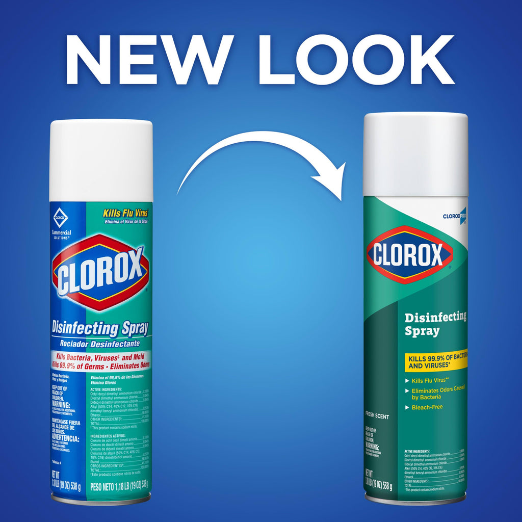 CloroxPro Disinfecting Spray, Fresh Scent, 19 Ounces, Pack of 12 (Packaging May Vary)