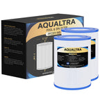 AQUALTRA Spa Filter Replacement for PDM28, Compatible with Dream Maker 461273, FC9944, FC-9944 Cartridges, SD-01392, 28 sq.ft. 5 1/2" x 7 1/4" Drop in Hot Tub Filter 2 Pack