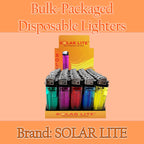50-Pack Disposable Lighters with Stand and Box – Wholesale Bulk Set for Cigarettes, Candles, Campfires, and Stovetops - Free Additional 5PK with Purchase