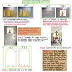 2 Pack Metal Arch Backdrop Stand 7.2FT, 6FT Wedding Balloon Floral Frame