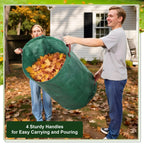 Dntorx 72-Gallon Lawn Leaf Bags, 3-Pack Reusable Yard Waste Bags
