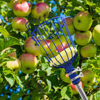 PEAKCLOUDS Fruit Picker Tool with Basket, 35-72 Inch Adjustable Long Handle Fruit Picking Pole - for Harvesting Lemon Avocado Apple Mango Pear Orange & Tall Tree Fruits