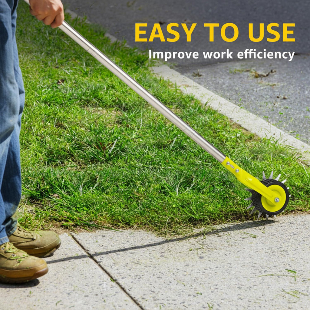 G GREENLY-AG 58-Inch Manual Edger Lawn Tool, Wheel Rotary Edger