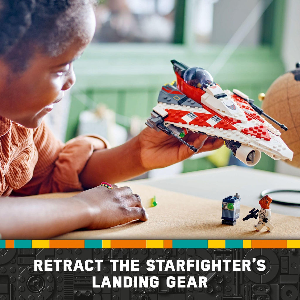 LEGO Star Wars Jedi Bob’s Starfighter Buildable Toy Vehicle, Brick Built Star Wars Starship with Jedi Bob Minifigure, Birthday Gift Idea for Boys, Girls or Any Fan Ages 8 and Up, 75388