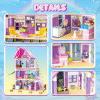 Beach House Building Sets, Seaside Villa House Building Toys Compatible with Lego Friends Sets for Girls Age 8-12, Creative Holiday Cottage Building Kit, Gift for Christmas, Valentine's Day, Party