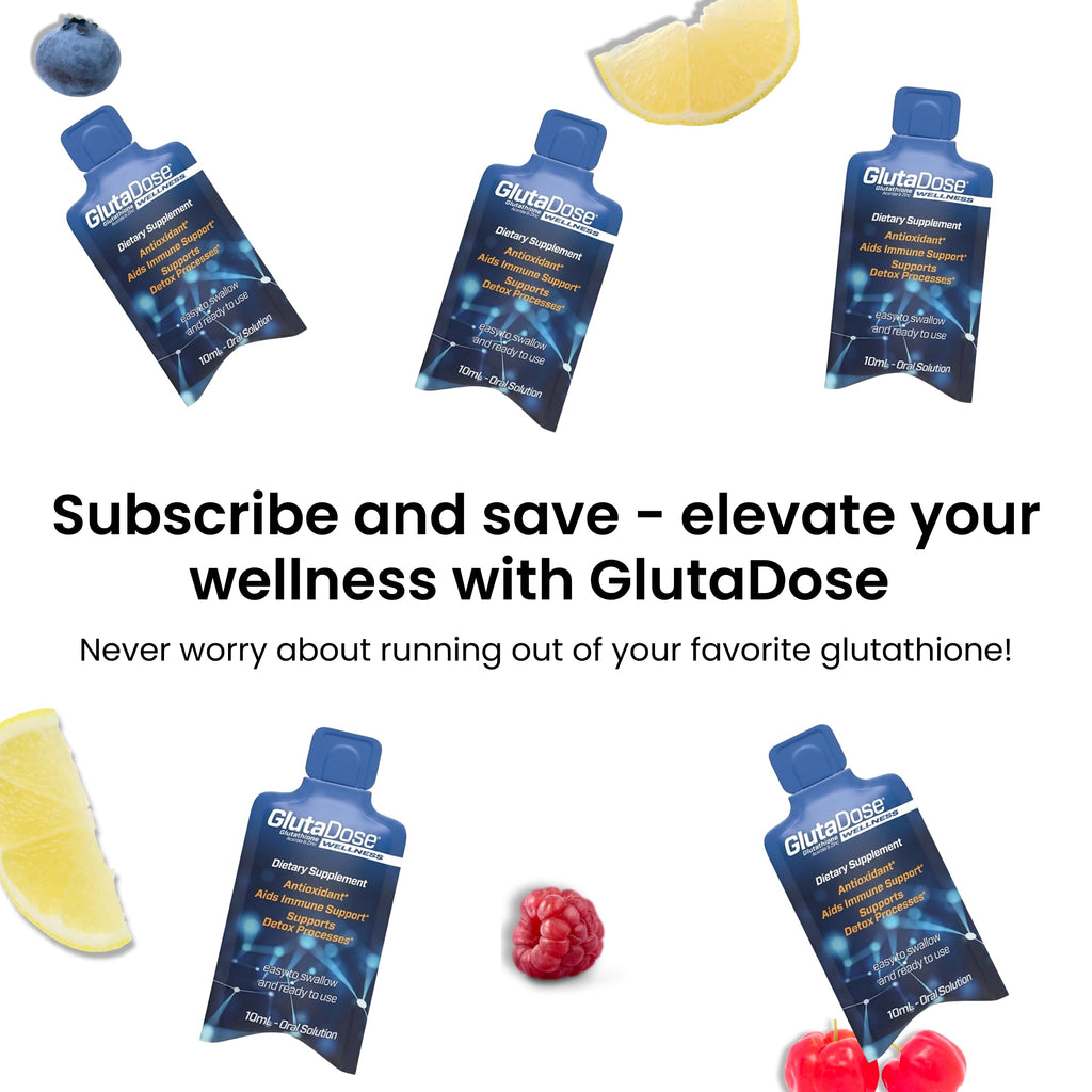 Liquid Glutathione Supplement, Lemon Berry Flavored Acerola Energy Booster w/Zinc, Daily Vitamins & Minerals, Zero Sugar Formulation, Everyday Auto-Immune Support for Adults, 0.34 fl oz, Pack of 30