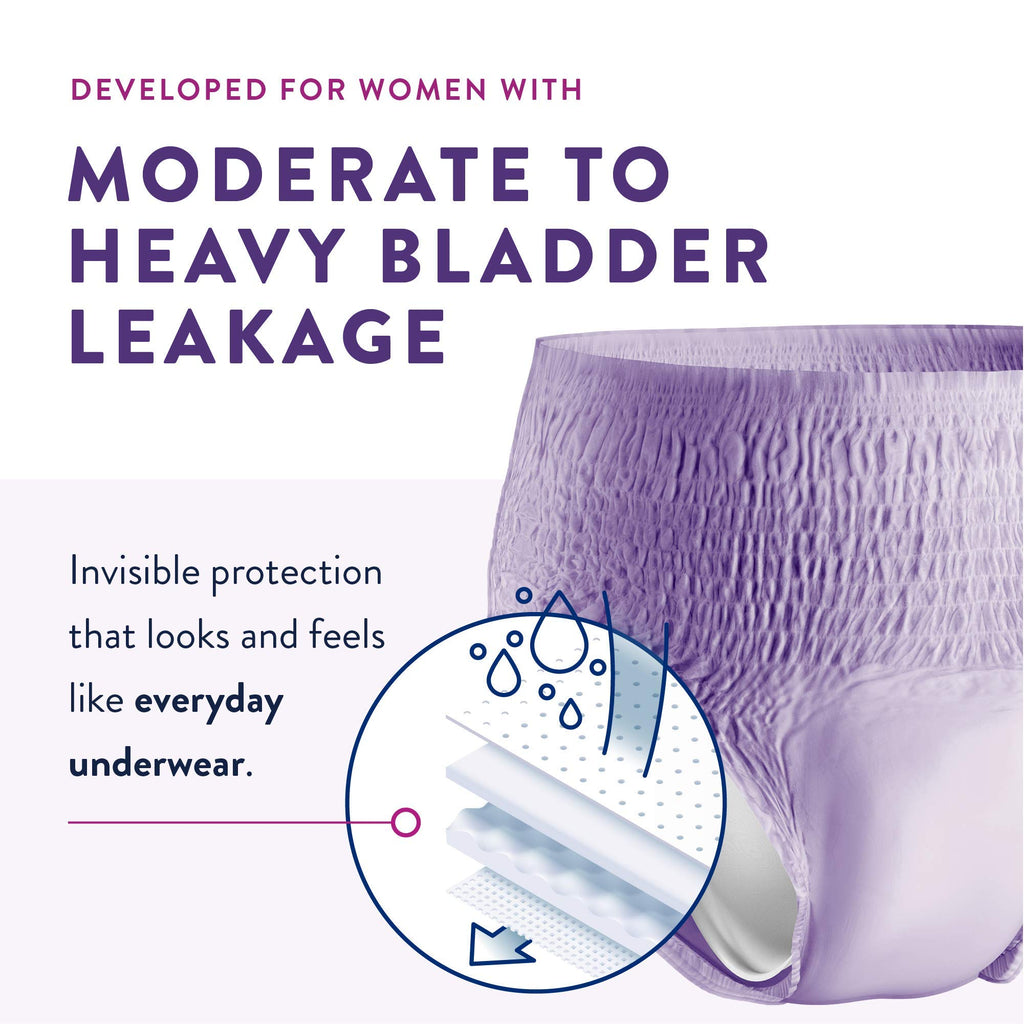 Prevail Per-Fit for Women Daily Protective Underwear, Pull-up Disposable Adult Diaper for Women, Extra Absorbency, Medium, 80 Count (4 Packs of 20)