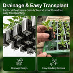 Gardzen 10 Pack 40 Cell BPA Free Seed Starter Tray Kit
