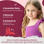 Iron Supplement Gummies for Kids - with Calcium, Zinc, Kids Multivitamin with Iron Gummies - Immune Support, Blood Builder & Energy Support for Iron Deficiency, Anemia, Vegan - 60 Count