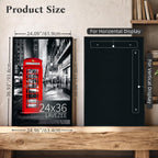 Lavezee 24x36 Poster Frame Black Display 24 x 36 Inch Photo Picture Frame for Wall, 24 by 36 Metal Frame for Wedding Christmas Birthday Thanksgiving Mother's Day