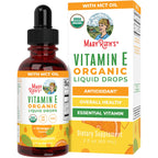 MaryRuth Organics USDA Vitamin E Liquid Drops 2 Month Supply | Bone and Joint Health | Cognitive Health for Adults and Kids | Sugar Free, Vegan, Non-GMO, Gluten Free | 2 Ounces