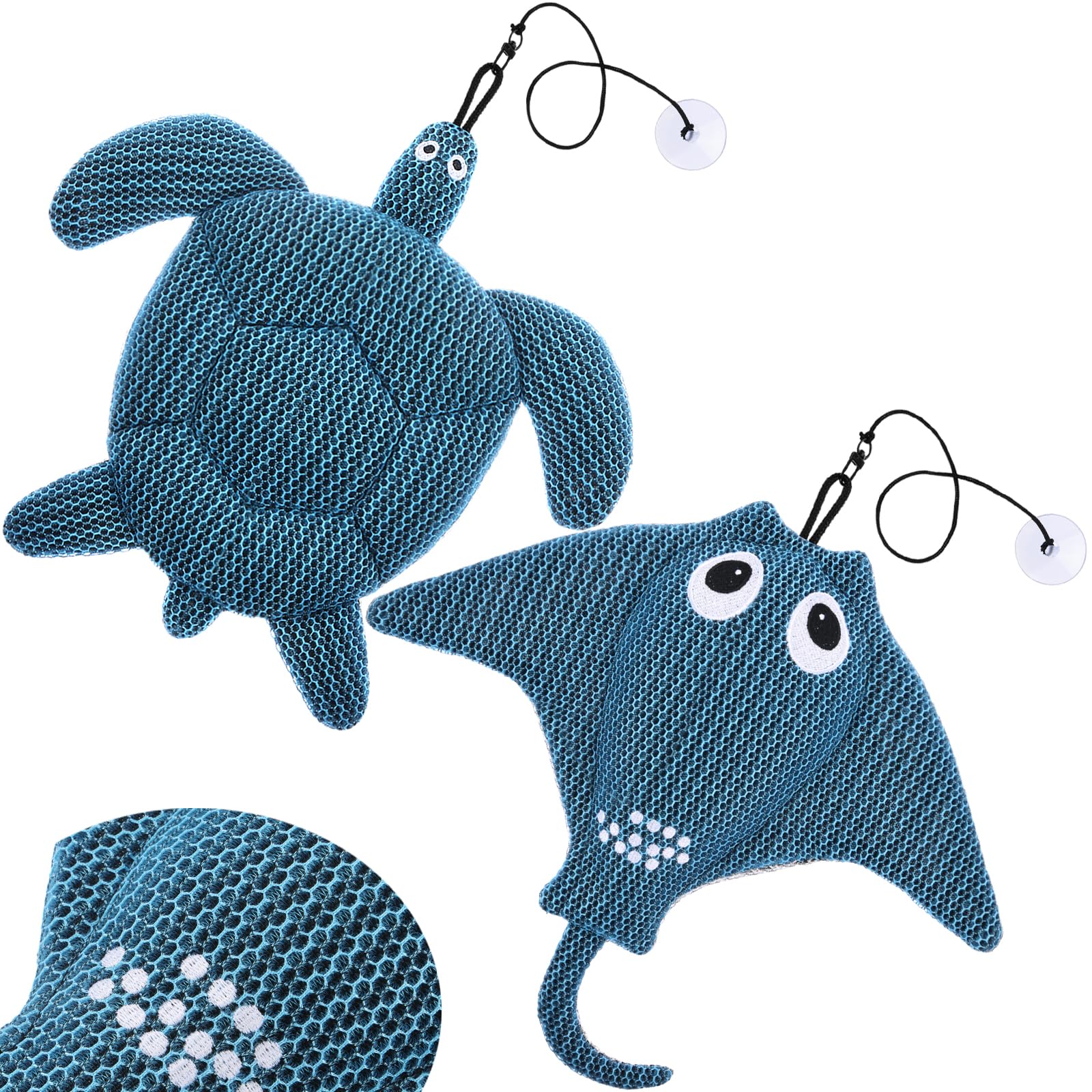 Sibosen 2 Pack Hot Tub Scum Absorber, 2025 Upgrade Reusable Scum Turtle and Devilfish Hot Tub Absorber Accessories Hot Tub Sponge for Spa & Pool Cleaner, Hot Tub Oil Absorbing Keeps Water Clean