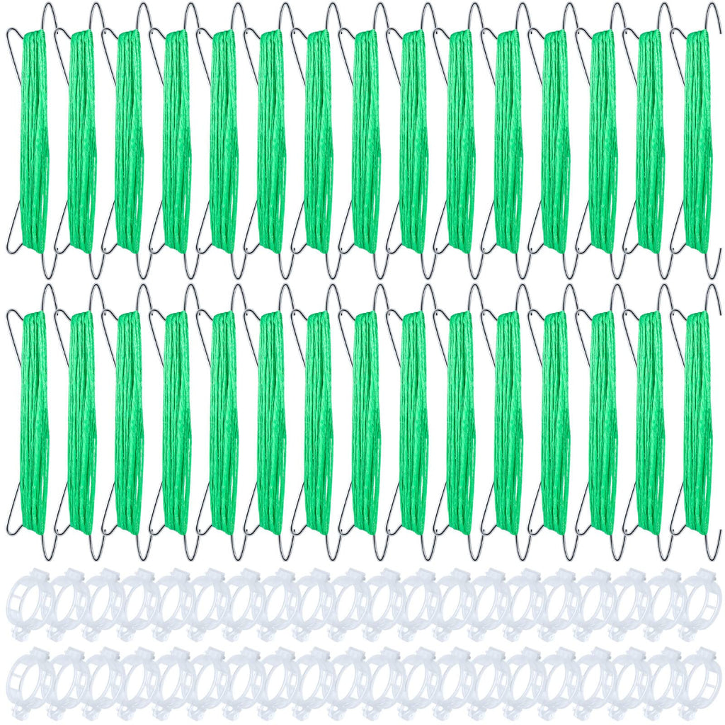 HFXXAD 70Pcs Tomato Hooks with String, Tomato Support Hooks, Tomato Holder Hooks & Plant Support Clips with 33.3ft Twine to Prevent Tomatoes from Pinching or Falling Off