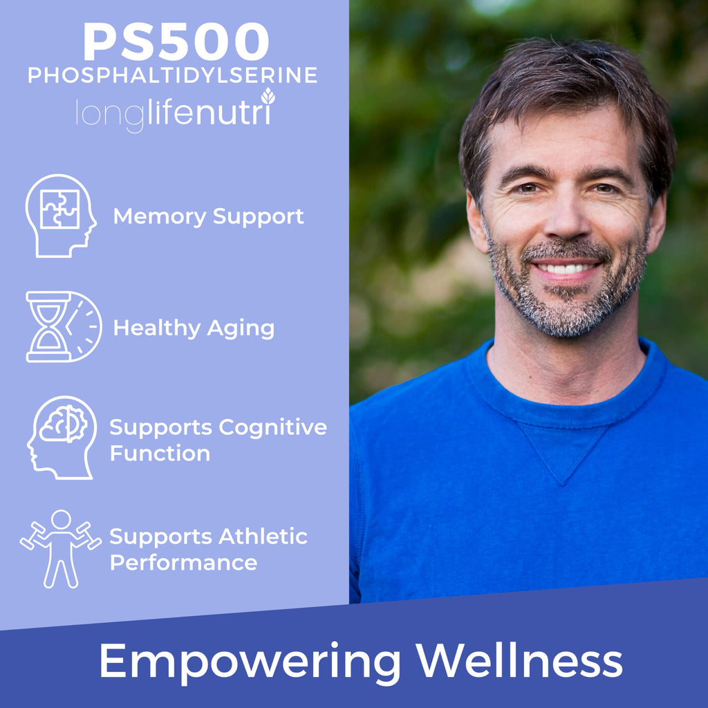 Phosphatidylserine Pure 500mg – 180 Vegetarian Pills, 3-Month Supply, Supplement for Strengthening Memory, Focus & Cognitive Function, Made in USA, Lab Tested, Non GMO