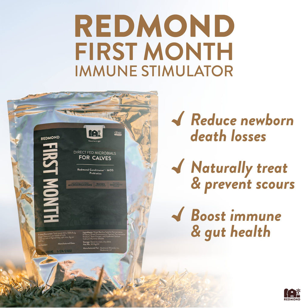 Redmond First Month - Calf Immune Stimulator and Scour Treatment - 10lbs