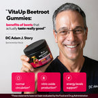 VitaUp Beet Root Gummies – Beetroot Gummies with CoQ10, Grape Seed, Vitamin C, B12 & B3 – Nitric Oxide Gummies for Circulation Support – Beet Supplement for Energy & Immune Support – 120 Beets Chews
