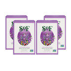 South Of France SoF Triple Milled Bar Soap - With Coconut Oil & Organic Shea Butter- Vegan & Non GMO- Free From Phthalates, Sulfates & Parabens- Lavender Fields - 6 oz Bar 4 Bars