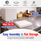 MT Products 16" x 16" x 1.9" Extra Thin White Paperboard Pizza Boxes (10 Pack) - Jumbo Lightweight Folding Bakery Box for XL Thin-Crust Pizza, Donuts, Apparel & Gifts - Made in USA