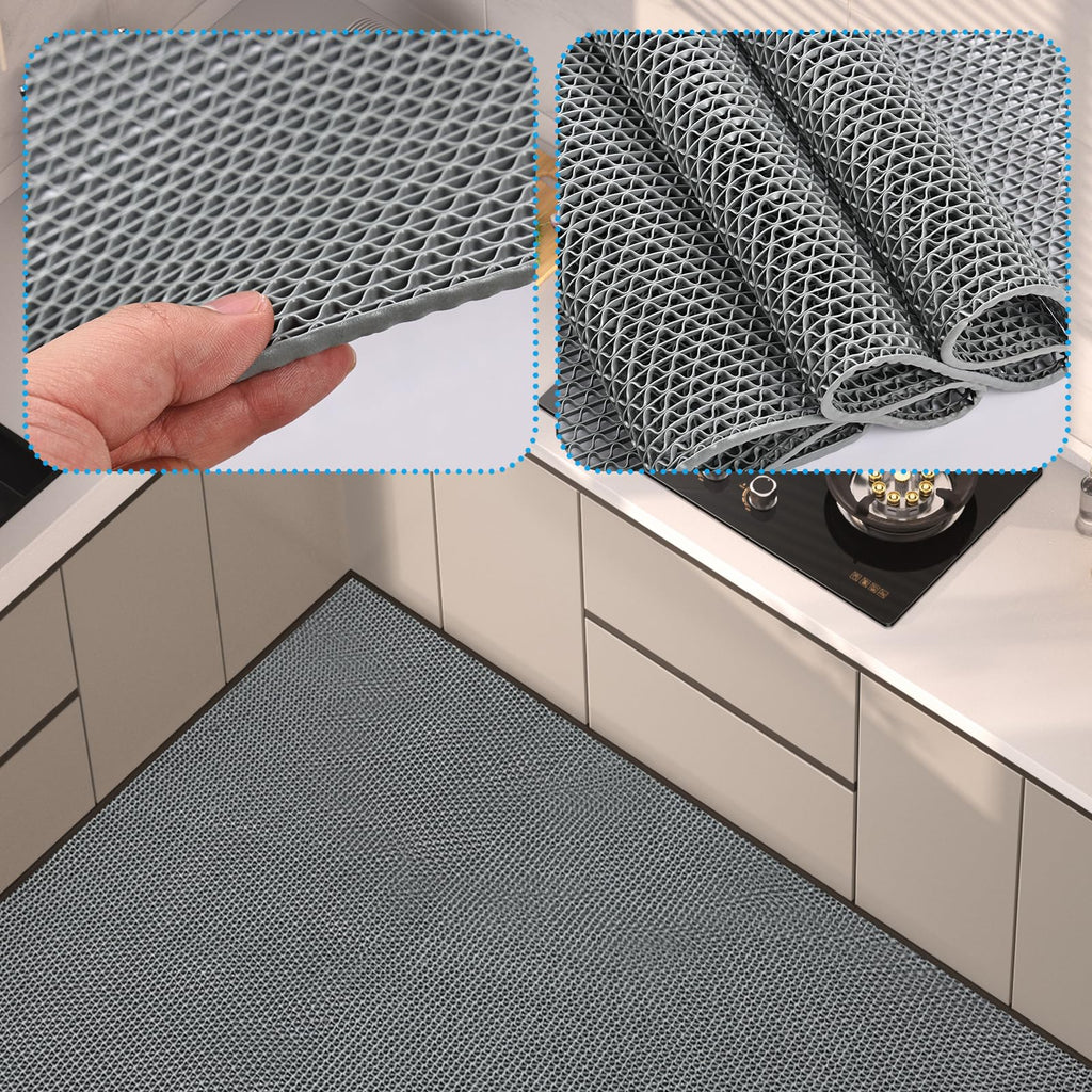 3 * 20 FT Drainage Non Slip Flooring Mats Swimming Pool Bathroom Anti-Fatigue Rubber Matting Heavy Duty Commercial Anti Slip Floor Mats for Garage Restaurant Sauna SPA