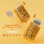 Turmeric Curcumin with Black Pepper Extract 1500mg - High Absorption Ultra Potent Turmeric Supplement with 95% Curcuminoids and BioPerine - Non GMO Curcumin Capsules for Joint Support - 120 Capsules