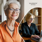 Madison Avenue Square Vintage TR90 Blue Light Blocking Reading Glasses for Women, Anti Glare/Eyestrain Computer Readers Black/Tortoise +2.25