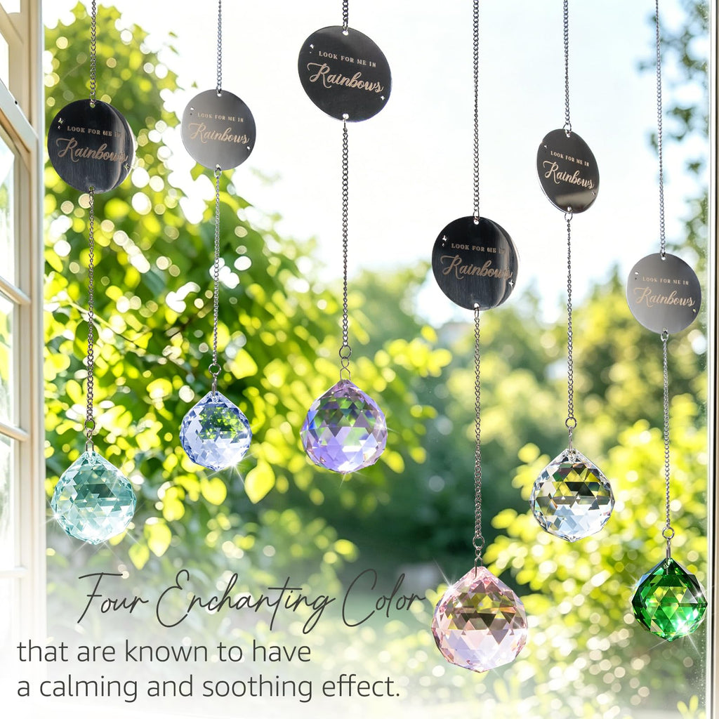 Mooncraftlogy Memorial Gift for Loss of Loved One, Light Crystal Suncatcher