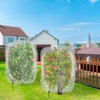 4 Pcs Insect Bird Barrier Tree Net with Drawstring, 4.9 x 3.2 Ft Garden Bird Netting Plant Cover, Fruit Tree Netting for Protect Plants Fruits Flowers from Insect Bird Eating